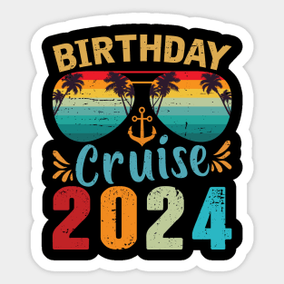 Birthday Cruise Squad Birthday Party Tee Cruise Squad 2024 Sticker